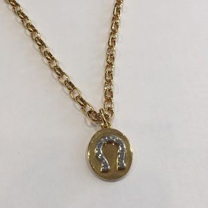 Tory Burch Gold Plated Sylbie Horseshoe Necklace